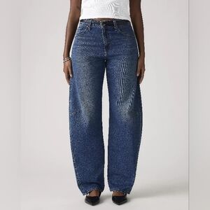 Levi's Baggy Dad Barrel Women's Jeans W28 L32 Dark Wash